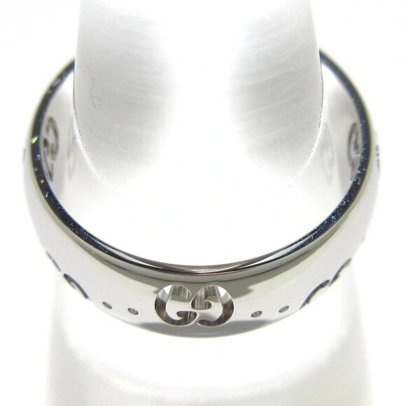 Auth GUCCI Icon - 18K White Gold Ring - Picture 7 of 8
